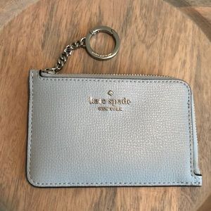 Kate spade baby blue card wallet/keychain